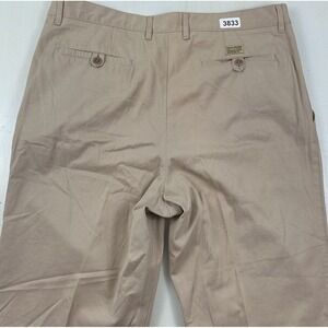 Made In France VTG New Man Mens Pleated‎ Pants 34x30 Khaki Chino Loose Baggy Fit
